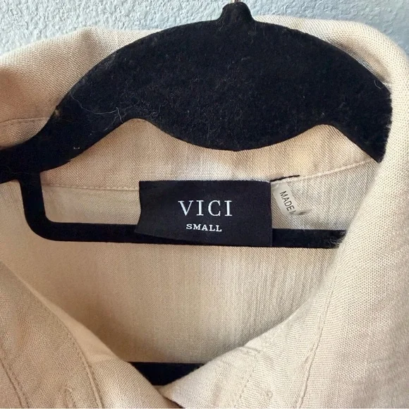 Vici Cream Casual Button Down Jumpsuit Romper - Picture 6 of 10